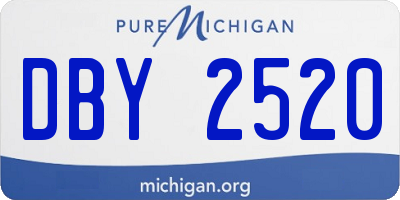 MI license plate DBY2520