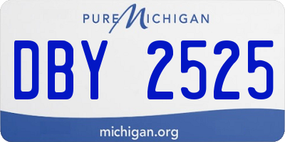 MI license plate DBY2525