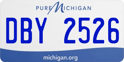 MI license plate DBY2526