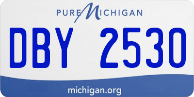 MI license plate DBY2530