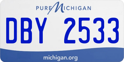 MI license plate DBY2533