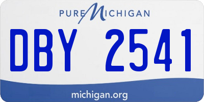 MI license plate DBY2541