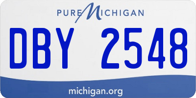 MI license plate DBY2548
