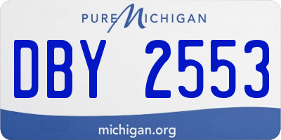 MI license plate DBY2553