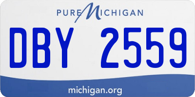 MI license plate DBY2559