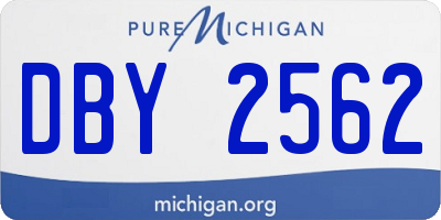 MI license plate DBY2562