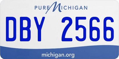 MI license plate DBY2566