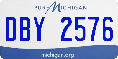 MI license plate DBY2576
