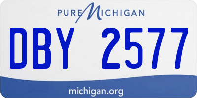MI license plate DBY2577