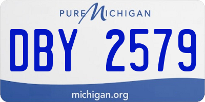 MI license plate DBY2579