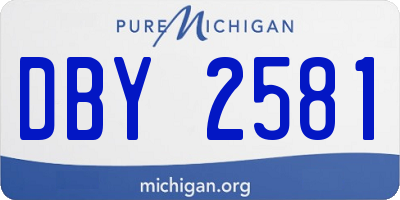 MI license plate DBY2581
