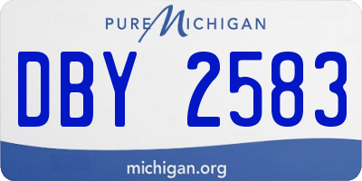 MI license plate DBY2583