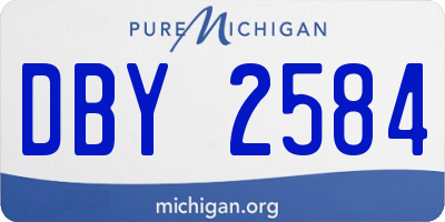 MI license plate DBY2584
