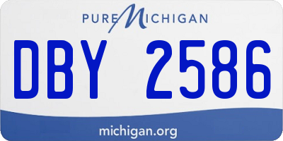 MI license plate DBY2586