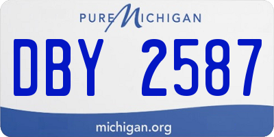 MI license plate DBY2587