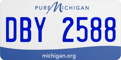 MI license plate DBY2588