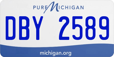 MI license plate DBY2589