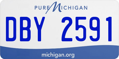 MI license plate DBY2591