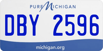 MI license plate DBY2596