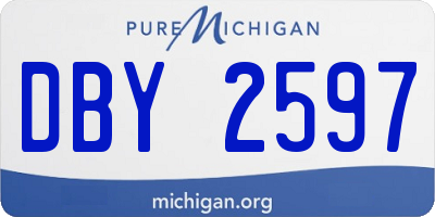MI license plate DBY2597