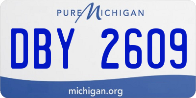 MI license plate DBY2609