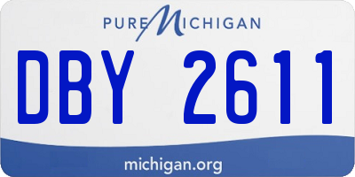 MI license plate DBY2611
