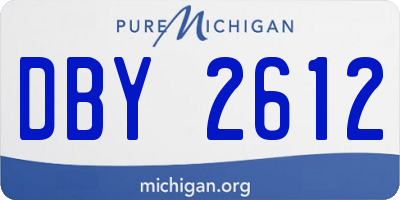 MI license plate DBY2612