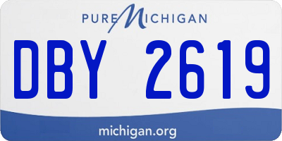 MI license plate DBY2619