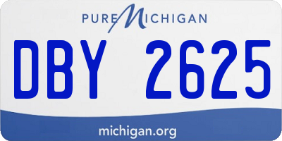 MI license plate DBY2625