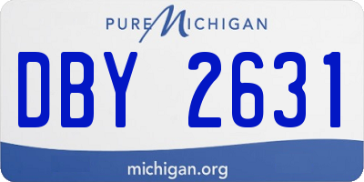MI license plate DBY2631