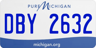 MI license plate DBY2632