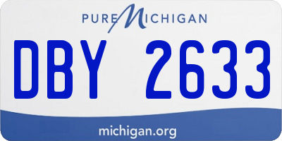 MI license plate DBY2633