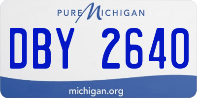 MI license plate DBY2640