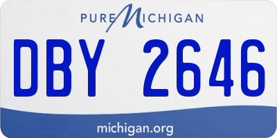 MI license plate DBY2646