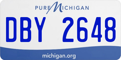 MI license plate DBY2648