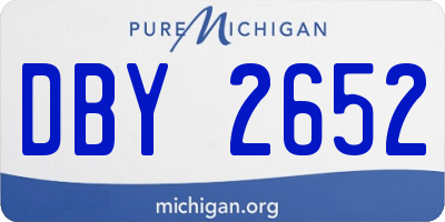 MI license plate DBY2652