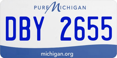 MI license plate DBY2655