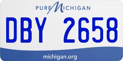 MI license plate DBY2658