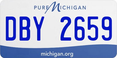 MI license plate DBY2659