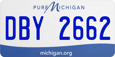 MI license plate DBY2662