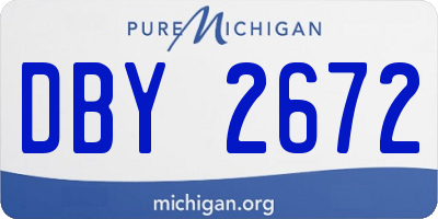 MI license plate DBY2672