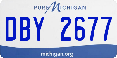 MI license plate DBY2677