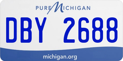 MI license plate DBY2688