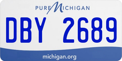 MI license plate DBY2689