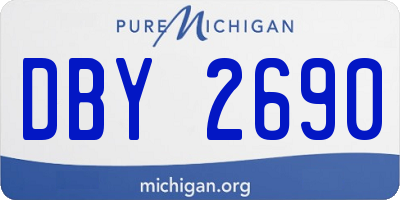 MI license plate DBY2690