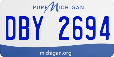 MI license plate DBY2694