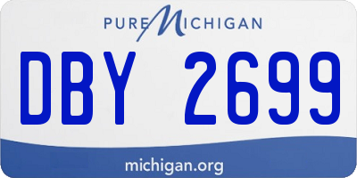 MI license plate DBY2699