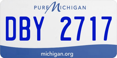 MI license plate DBY2717