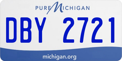 MI license plate DBY2721