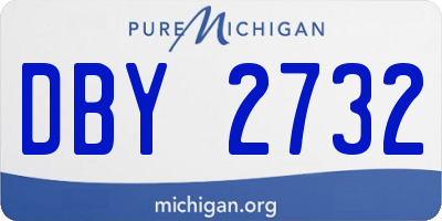 MI license plate DBY2732